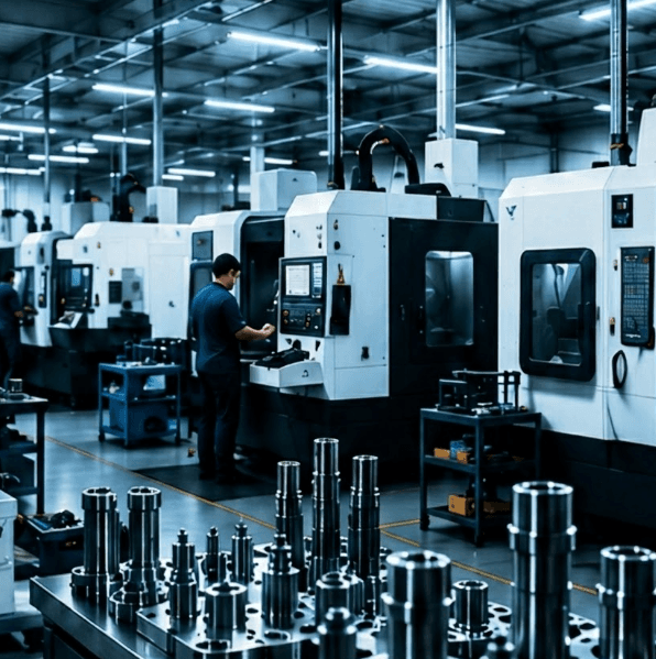 Modern CNC Factory Floor